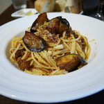 テルツォ - 2015/9/21  揚げなすとひき肉入りのミートソースパスタ  