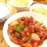 鍋家 - 酢豚定食☺︎800円