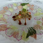 モナリザ - ゴボウのアミューズ。バルサミコ酢のソース