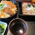 和食れすとらん 天狗 - 「ロースかつ丼とミニ麺のセット(\714)」。