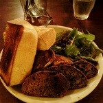 パーラー江古田 - トーストセット、焼き強め（スライスパンは、フォカッチャとごまパンとイチジクくるみのコンプレ）o(^-^)o  20150928