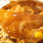 ファミリーレストラン だいまる - 新・美瑛カレーうどん（焼き麺）　６００円のジャガイモのアップ　【　２０１５年９月　】