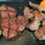 ジャクソンビーフステーキハウス - ランチのランプ肉とカット肉