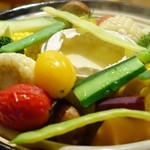 てふてふ - Apple製品の壁紙に採用されている“青い池”「撮影したカメラマンのペンションにて、北海道でも有名なシェフが腕を振るってくれたチーズフォンデュ！
            素材の味が最高です‼︎