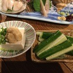 炉端焼 うだつ - 山わさび冷奴とみそきゅうり