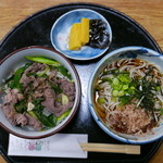 藪そば - 浅草御膳(730円）ぷち肉丼+浅草蕎麦