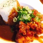 堀江カレー クローバー - 牛スジカレーにチキンカツをトッピング♡