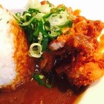 堀江カレー クローバー - 揚げたてチキンカツはウマウマ♫