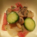 野口太郎 - つぶ貝のバジル酢味噌和え