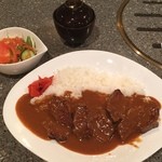 佐久良 - 国産牛ステーキカレーランチはサラダ、コーヒーor紅茶のホットorアイスが付いて1,000円也❤️