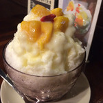 開元カフェ - 杏仁豆腐ミルクかき氷