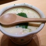 まんてん鮨 - 茶碗蒸しには、蟹の身が沢山入っていました。