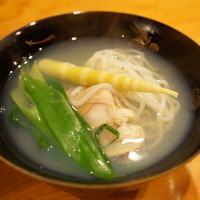 日本料理 たかむら - はまぐりと鱧素麺のお椀