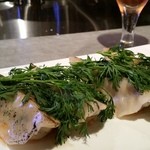 宇都宮焼き餃子のパクチーのせ