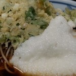 加賀 - 春菊天＋とろろ　そば　2015.9