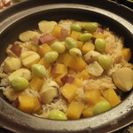 旬菜 おぐら家 - 丹波栗と安納芋の炊き込みご飯