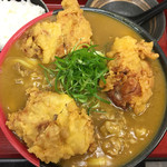 極楽うどん TKU - どうですかー！！並々としたカレー出汁、丸々とした鶏天、艶々としたうどん！！たまらんぜよ*\(^o^)/*
