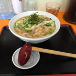 空飛ぶうどん やまぶき家 - 油かすの塩かけうどん@850