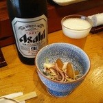 Daikokuzushi - 中瓶ビール＋お通し