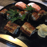 四季彩 鮨楽 - 追加で 明石の林喜の焼き穴子、鰻、サーモン