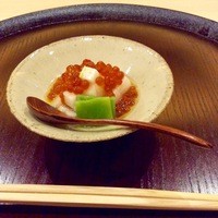 日本料理 寺田 - イクラと山芋、山芋寒天とモロッコインゲン