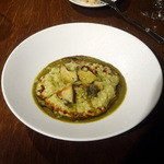 レストランユニック - アワビのリゾット、トリュフソース（シェア後）1,890円