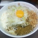 ラーメン二郎 - 小　汁なし　チーズ　トッピングあれ（カレー）H27.10.2→カップラーメンのチーズカレー味