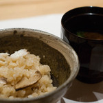 麓 - 2015.10 鯛と松茸と酢立の土鍋ご飯