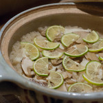 2015.10 鯛と松茸と酢立の土鍋ご飯