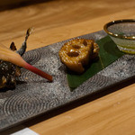 麓 - 2015.10 子持ち鮎の炭火焼き