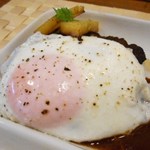 オレンチ カフェ - ランチ　自家製目玉焼ハンバーグ