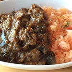 にこみやさい - 秋ナスの味噌煮込み？トマトライス添え（500円）