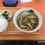 ふく利 北島本店 - 中華そば＋ライスセット