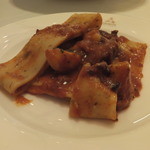 TRATTORIA TRINITA - いのししと栗のラグーソースのパッパルデッレ（2015年10月）