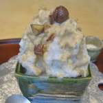 廚 菓子 くろぎ - 和栗旬な和栗をたくさん使ったかき氷は見た目にも大変豪華で