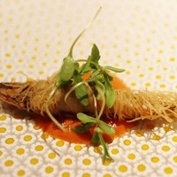 北新地Koutaro - 温前菜　鮎のカダイフ巻きフリット