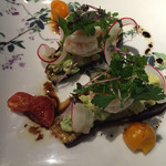 ヴィラデスト ガーデンファーム アンド ワイナリー - 海老とアボカドのサラダ　ナスのマリネ