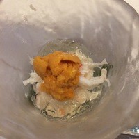 うぶか - 海老のお刺身に生うにという贅沢なお通し