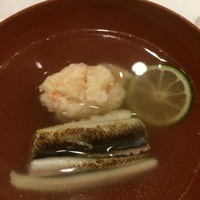 うぶか - 海老シンジョウとアナゴのすまし汁