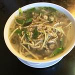 七福家 - 豚肉の細切と高菜のあんかけ汁麺