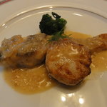 ドゥ・ラパン - 真鯛と帆立のグリル、フルーツソースで