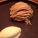 Restaurant OKADA - ［４回目］Dessert：モンブランとアイス(正式名称失念)