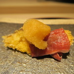 日本料理 みや  - 27年10月　山形松茸フライ和牛巻き　卸ポン酢