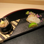 日本料理 みや  - 27年10月　雲丹と千葉伊勢海老