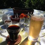 森のレストラン ラッキーガーデン - ｵｰｶﾞﾆｯｸﾌﾟﾚﾐｱﾑ珈琲、ﾊﾟｲﾅｯﾌﾟﾙﾋﾞｰﾙ