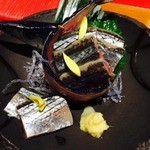 Robata ya - 今が旬のサンマ♪刺身でいただきました(っ´ω`c)