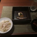 福島 もう利 - おかずと味噌汁と鯛飯。絶品