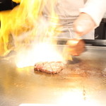 鉄板焼 銀杏 ホテル日航大阪 - ファイヤー！！