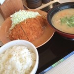 Katsuya - ロースカツ定食豚汁大^_^