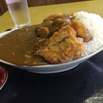 なかみち食堂 - カレールー内にも二体のカツがいます（笑）